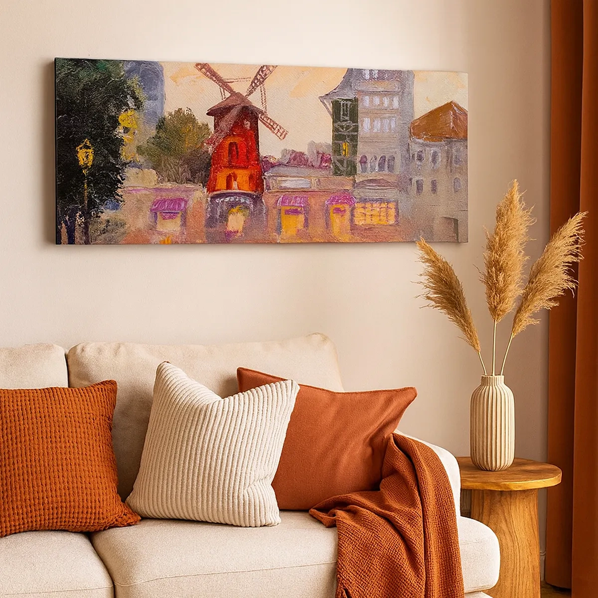 Bild auf Leinwand - Leinwandbild - Pariser Ikonen – Moulin Rouge - 30x30 cm