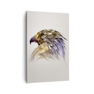 Bild auf Leinwand - Leinwandbild - Künstlerisches Porträt eines Adlers in Pastelltönen - 80x120cm - Porträt eines Kriegers - Moderne Wanddekoration für Wohnzimmer und Schlafzimmer ARTTOR