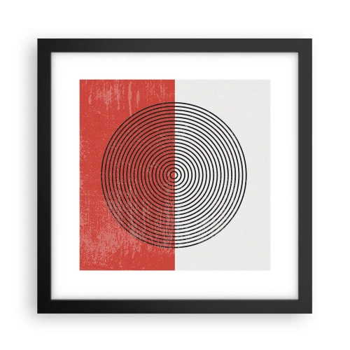 Poster in einem schwarzem Rahmen - Auf den Punkt gebracht - 30x30 cm