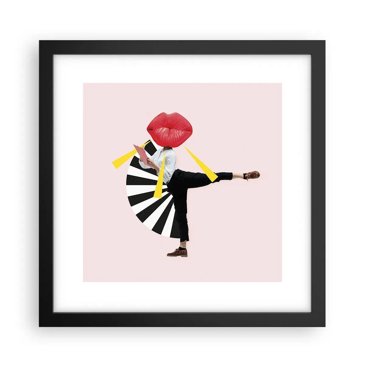 Poster in einem schwarzem Rahmen - Surreale Pop-Art - 30x30 cm