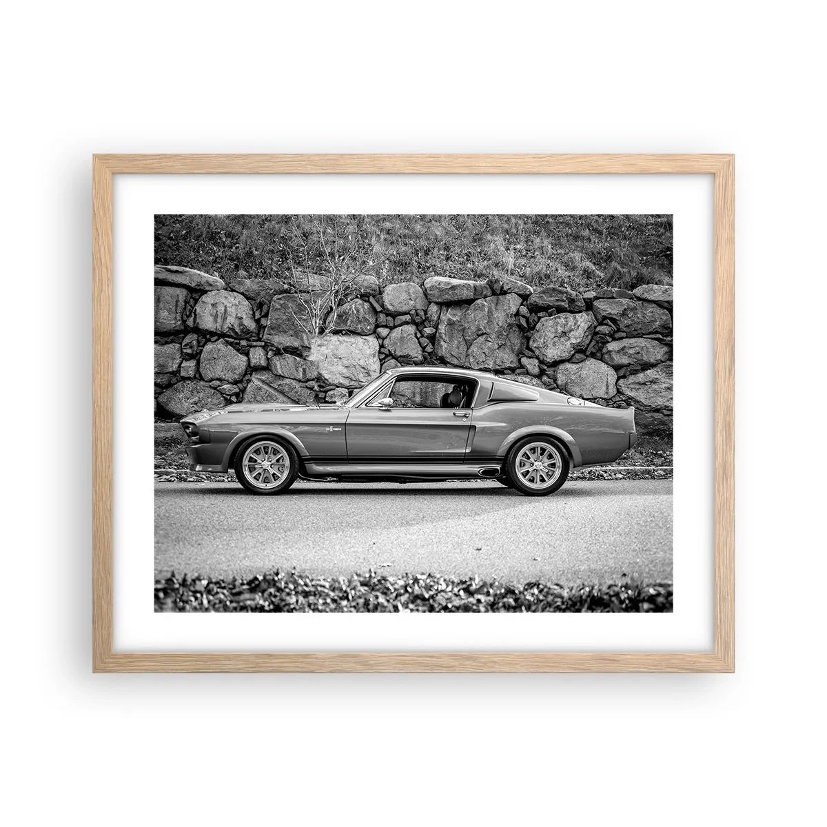 Poster in einem Rahmen aus heller Eiche - Die Legende der 1960er - 50x40 cm