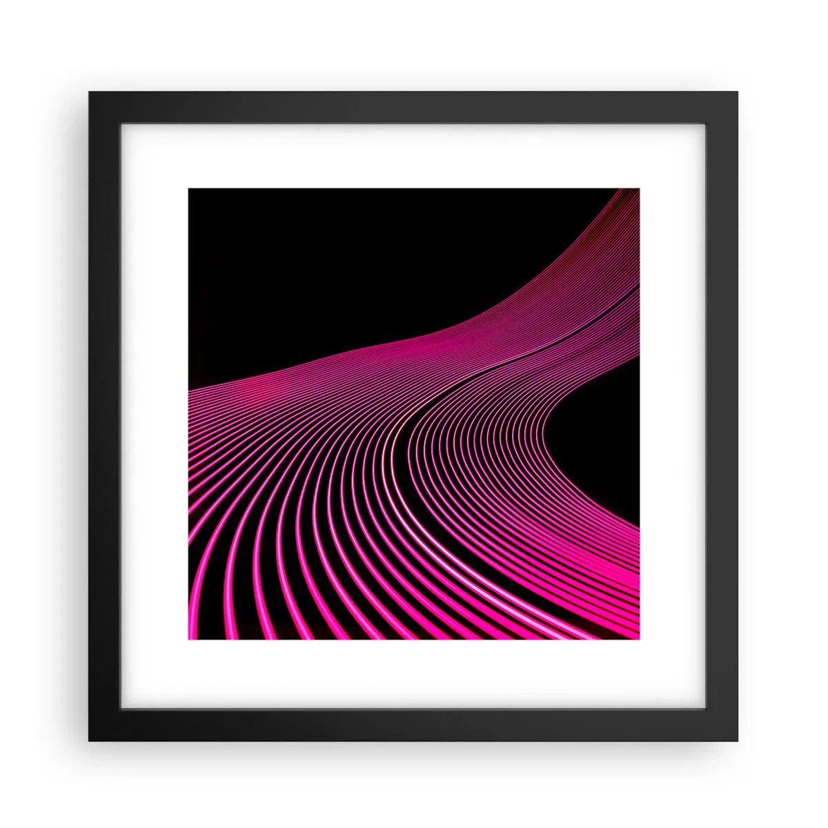 Poster in einem schwarzem Rahmen - Allee des Lichts - 30x30 cm