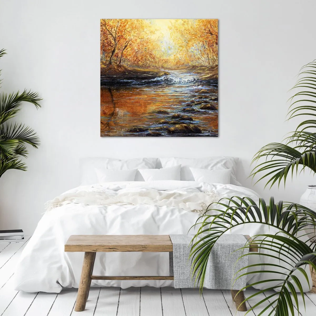 Bild auf Leinwand - Leinwandbild - Der goldene Strom - 40x40 cm