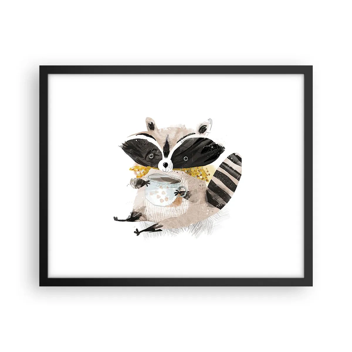 Poster in einem schwarzem Rahmen - Mein Freund der Waschbär - 50x40 cm