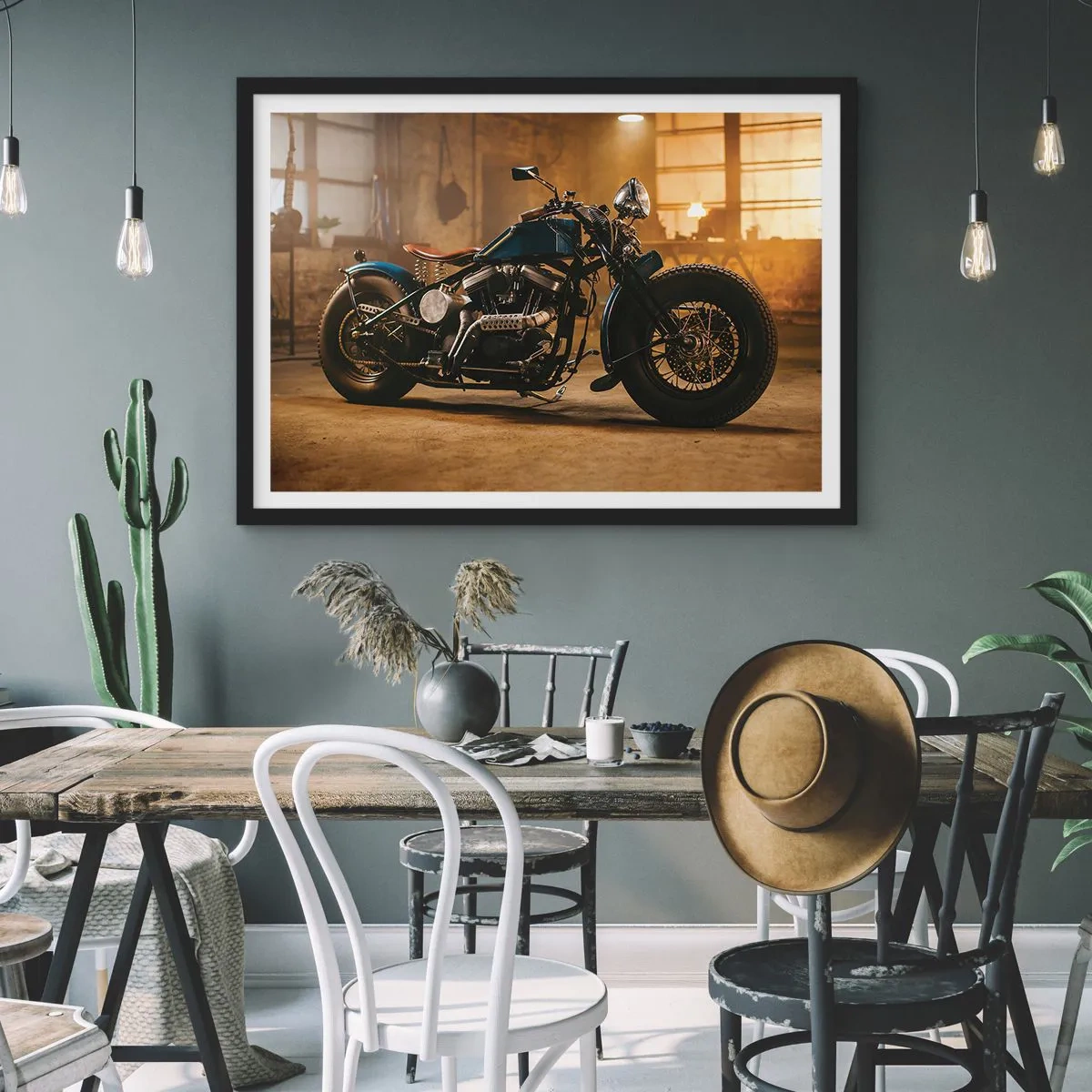 Poster in einem schwarzem Rahmen - Ich kann alles  - 50x40 cm