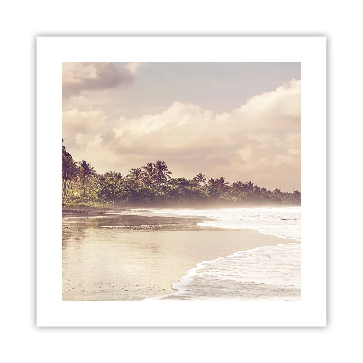 Poster - Die Liebkosung der Wellen - 40x40 cm