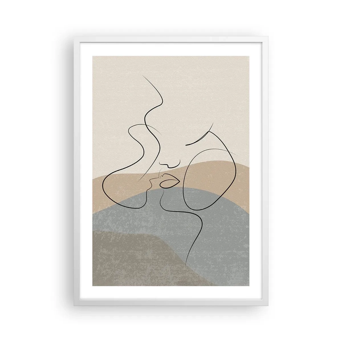 Poster in einem weißen Rahmen - Wie ein Pinselstrich - 50x70 cm