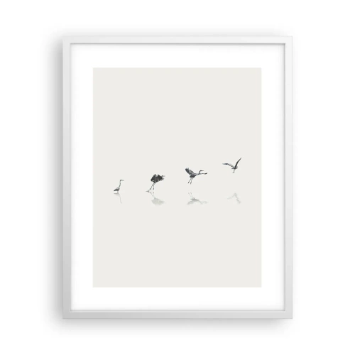 Poster in einem weißen Rahmen - Vier einfache Schritte - 40x50 cm