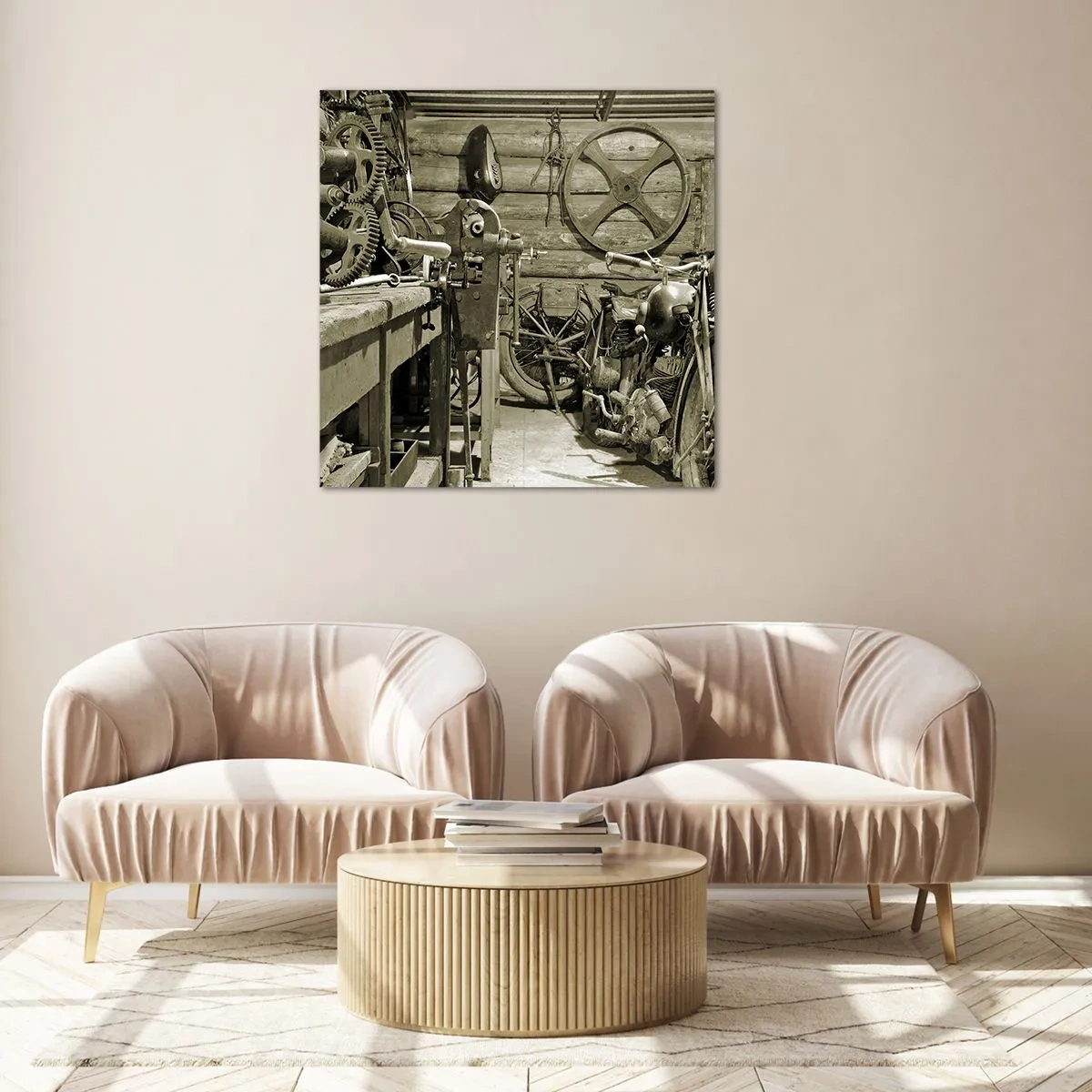 Glasbild - Bild auf glas - Im Schuppen von Onkel Władek - 30x30 cm