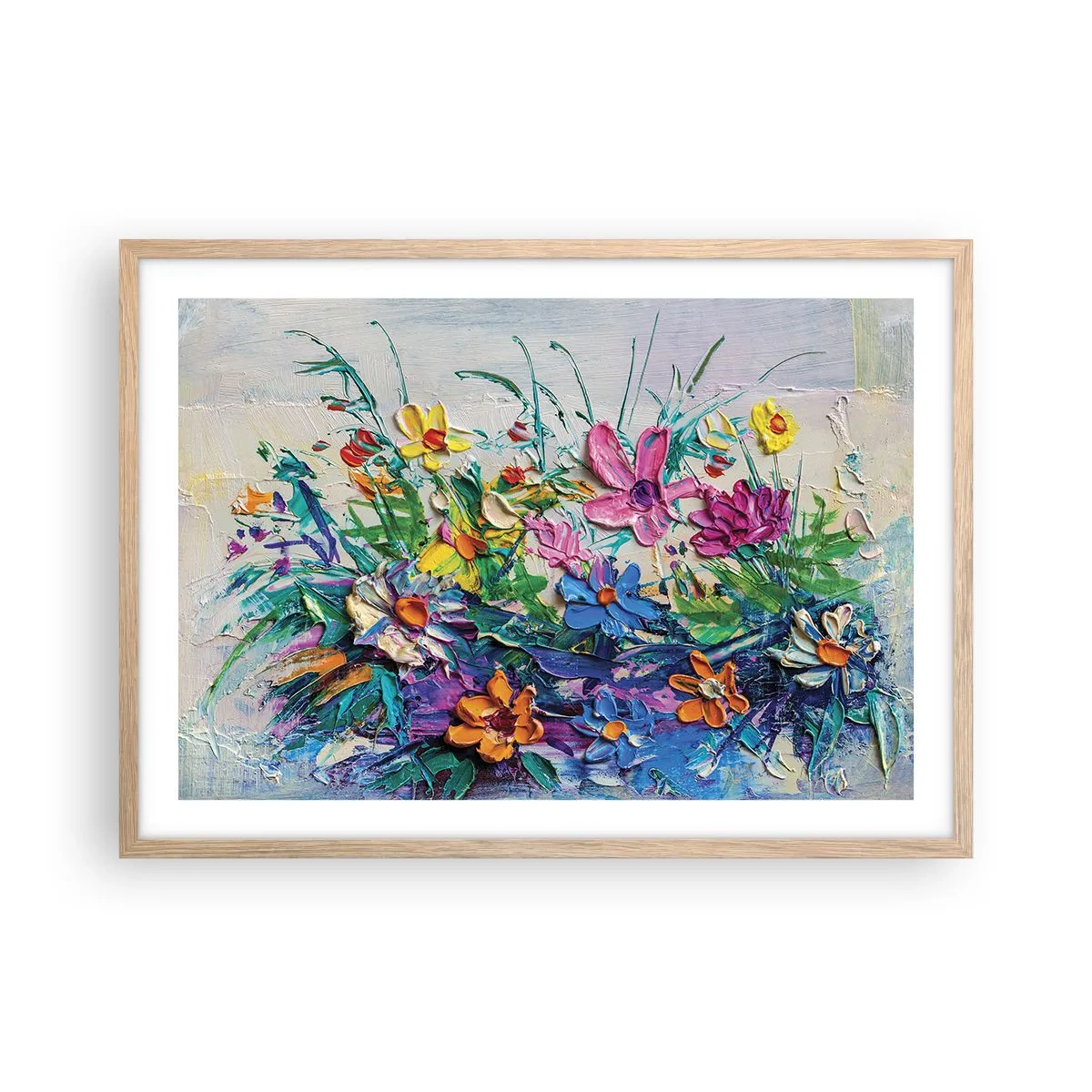 Poster in einem Rahmen aus heller Eiche - Überhaupt kein Stillleben - 70x50 cm