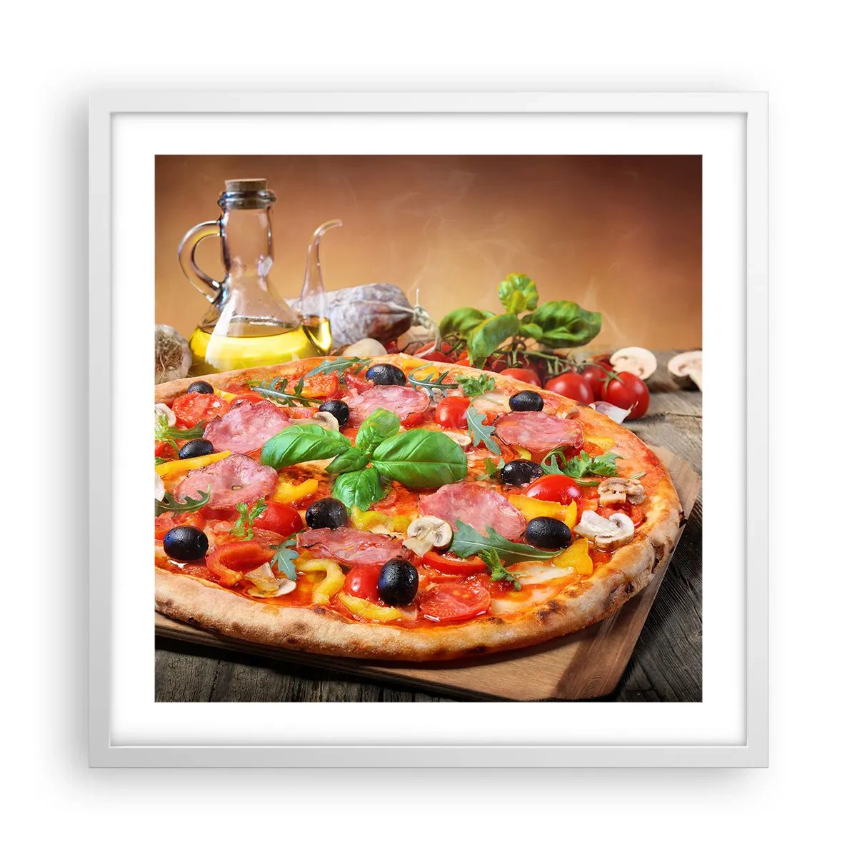 Poster in einem weißen Rahmen - Mit echtem italienischem Flair - 50x50 cm