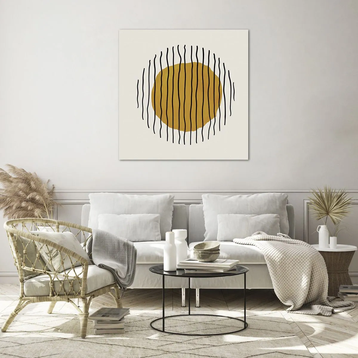 Glasbild - Bild auf glas - Abstraktion, die vor Hitze zittert - 50x50 cm