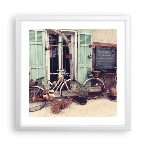 Poster in einem weißen Rahmen - Es lebe die Provinz - 40x40 cm