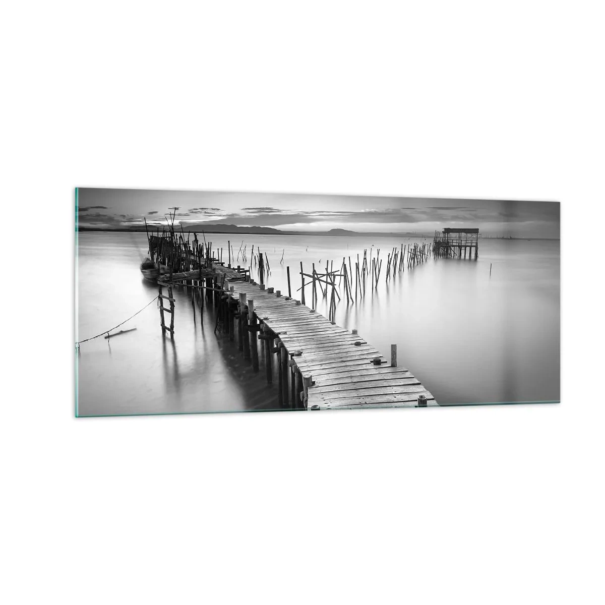 Glasbild - Bild auf glas - Der Frieden eines vergessenen Ufers - 100x40 cm