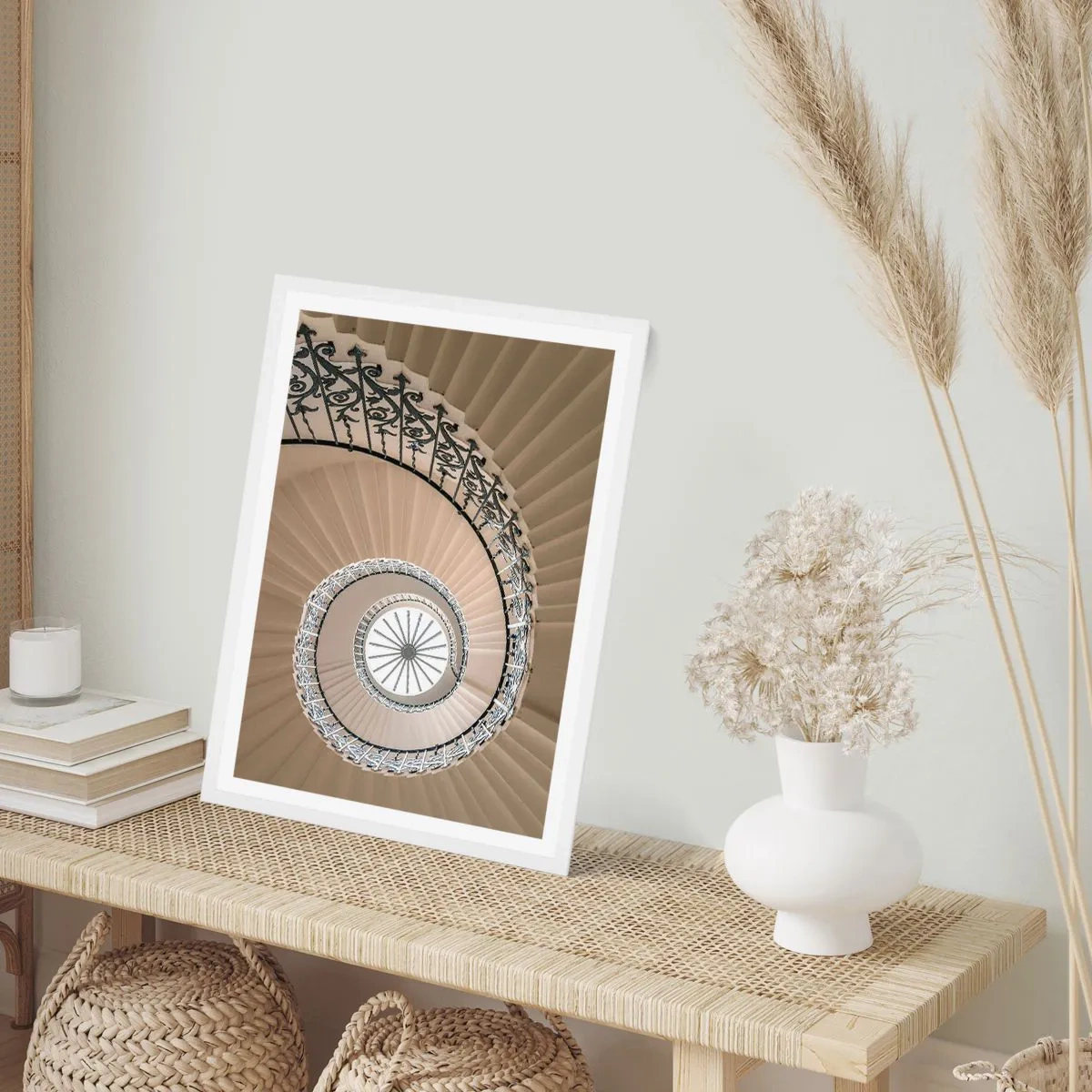 Poster in einem weißen Rahmen - Im Inneren der Muschel - 40x50 cm