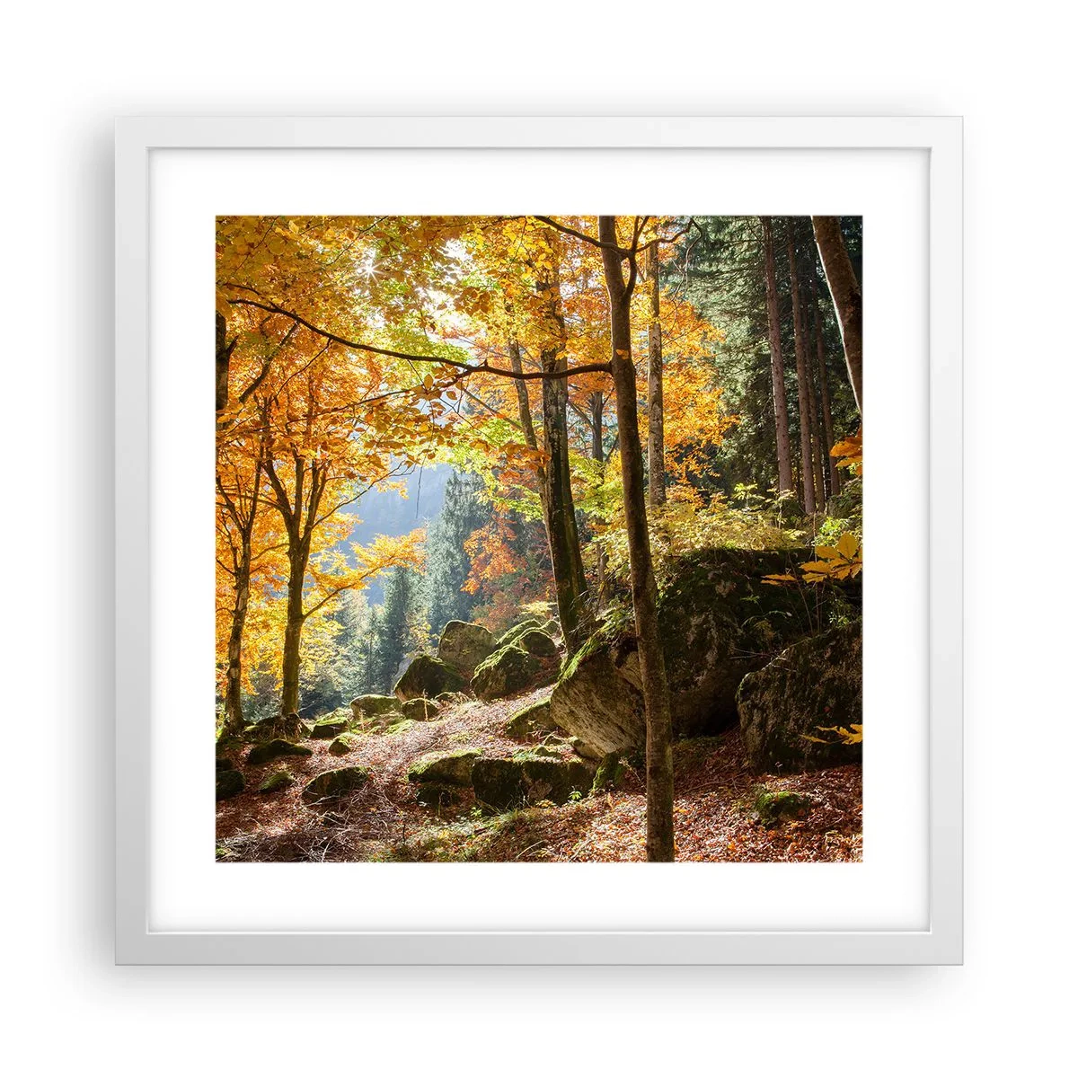 Poster in einem weißen Rahmen - Zeit zum Entspannen - 40x40 cm