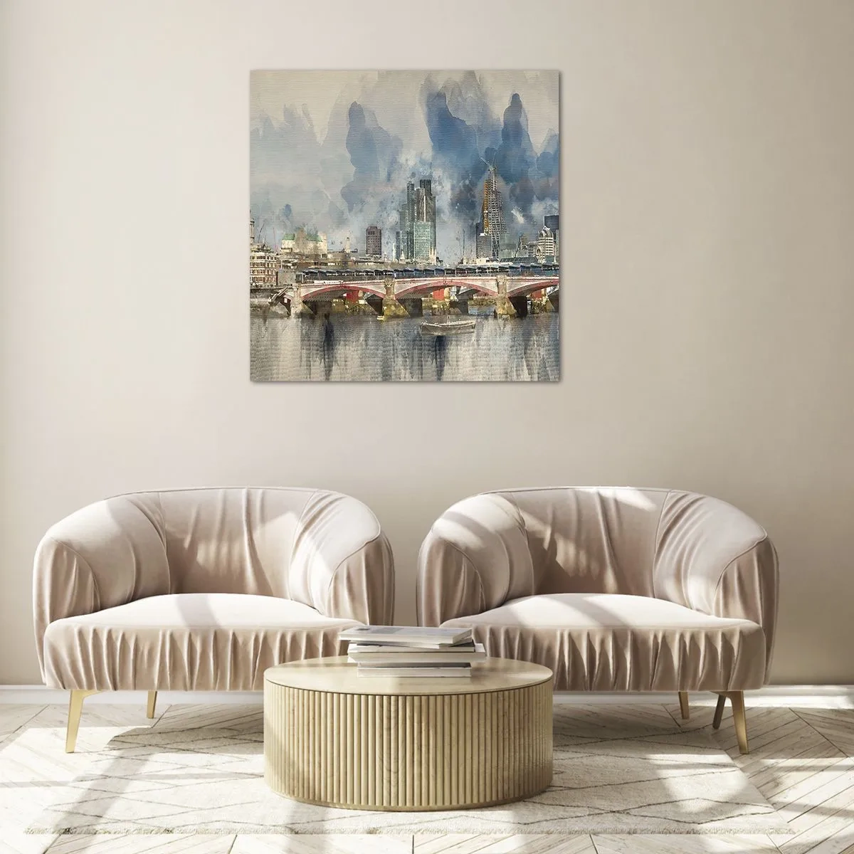 Glasbild - Bild auf glas - London in seiner ganzen Pracht - 70x70 cm