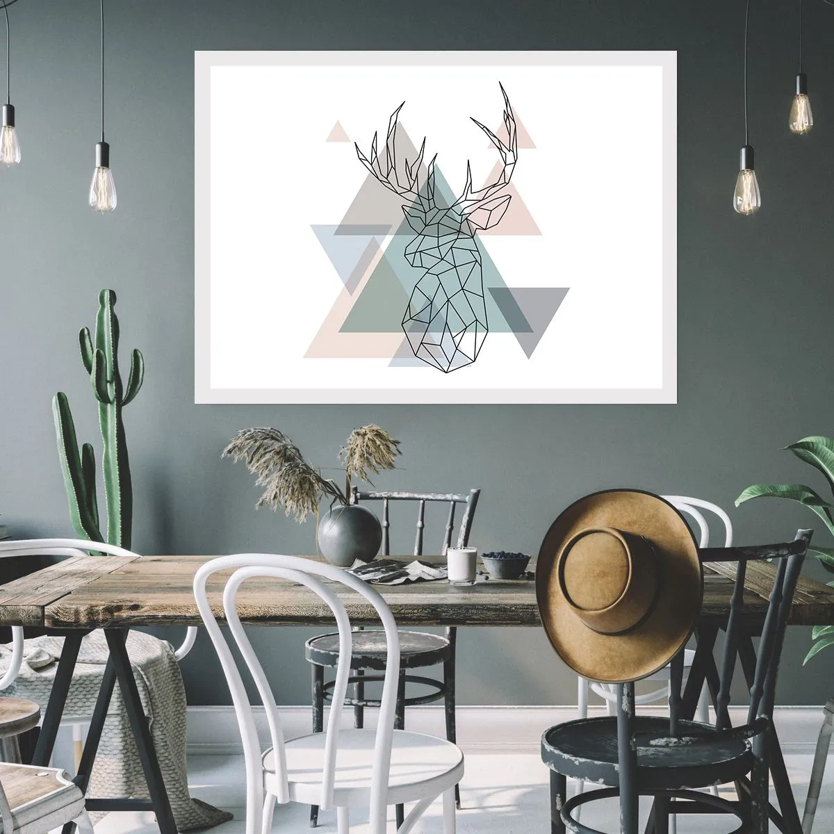 Poster - In einem geometrischen Wald - 40x30 cm