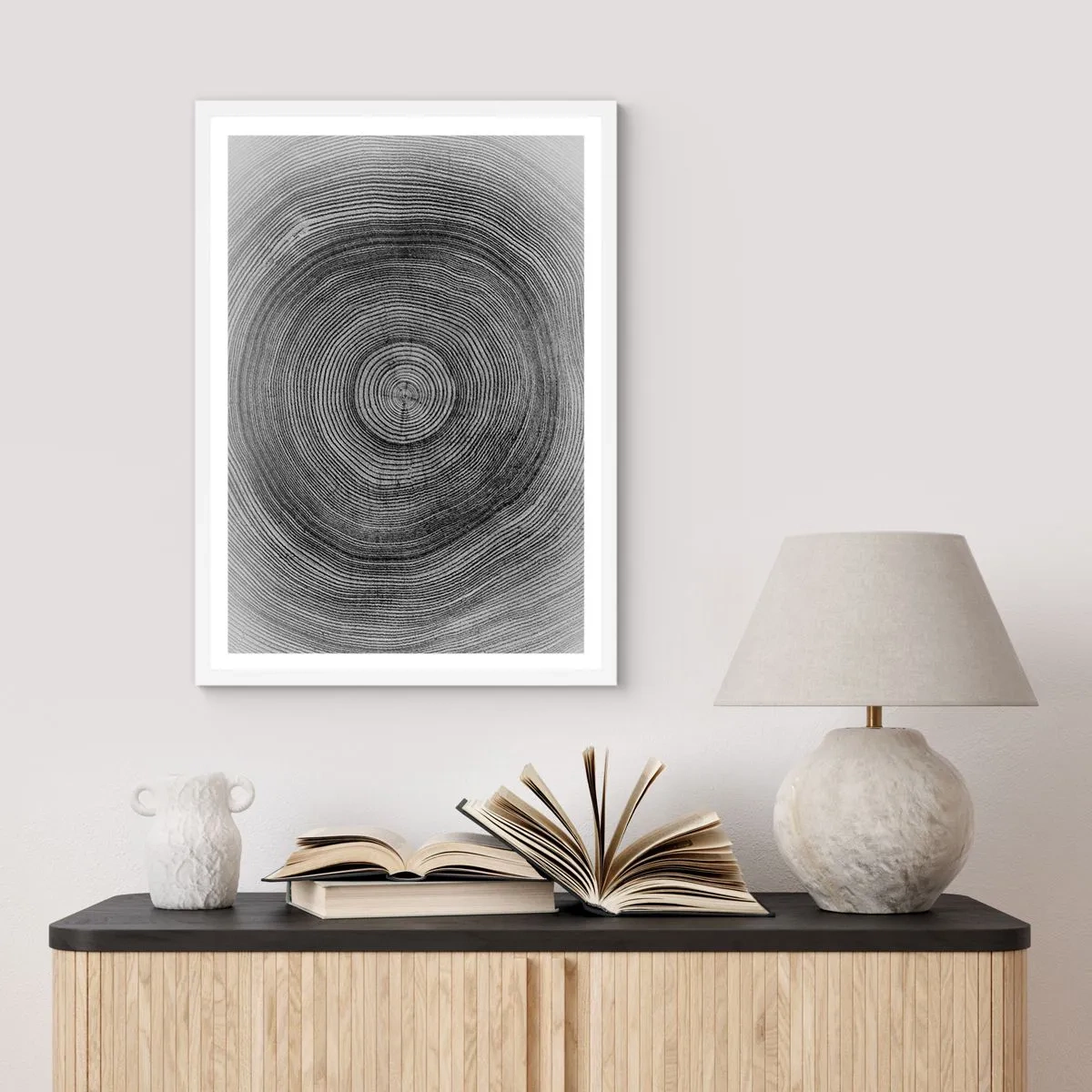 Poster in einem weißen Rahmen - Zeichen der Zeit - 50x70 cm