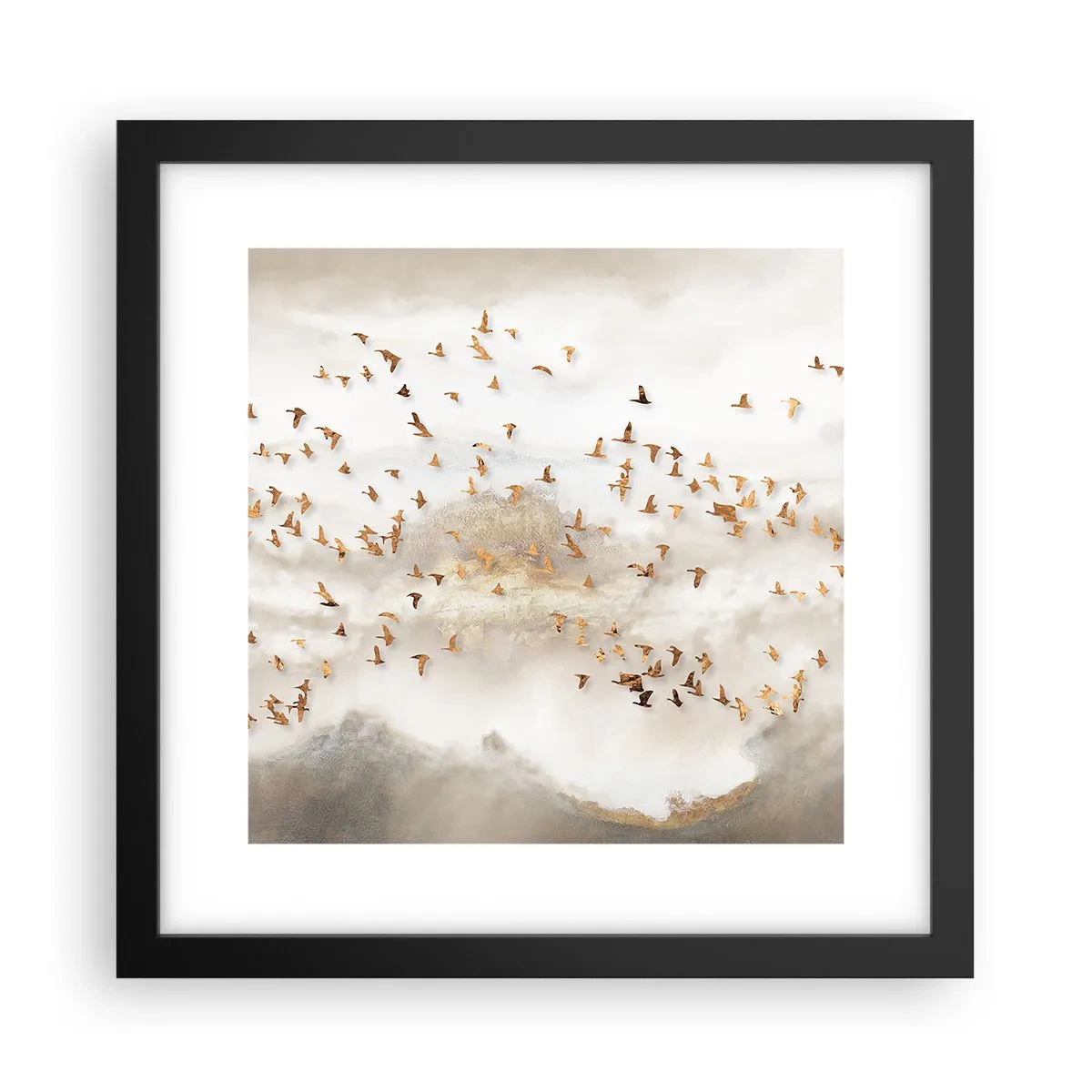 Poster in einem schwarzem Rahmen - Es ist schon die Zeit… - 30x30 cm