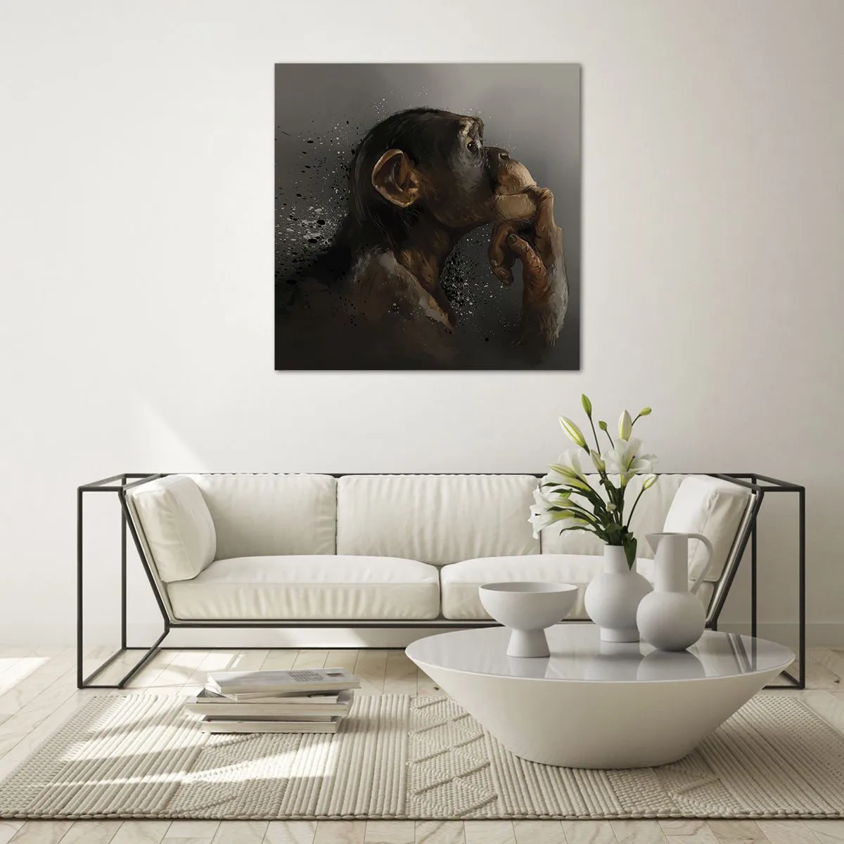 Glasbild - Bild auf glas - Sicherlich ein Denker - 60x60 cm