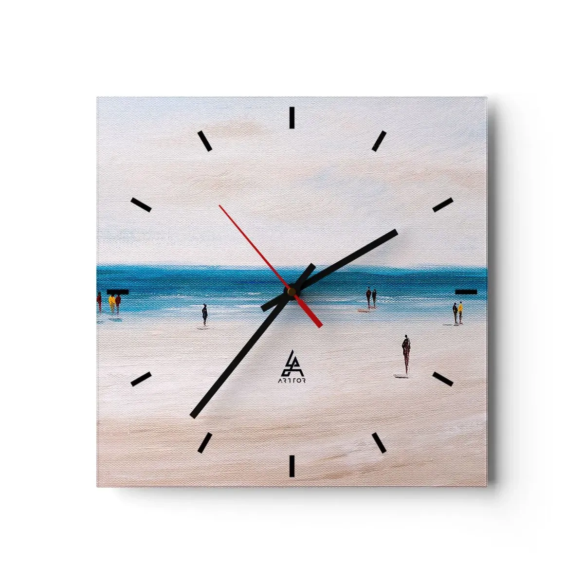 Wanduhr - Glasuhr - Natürliches Bedürfnis - 40x40 cm