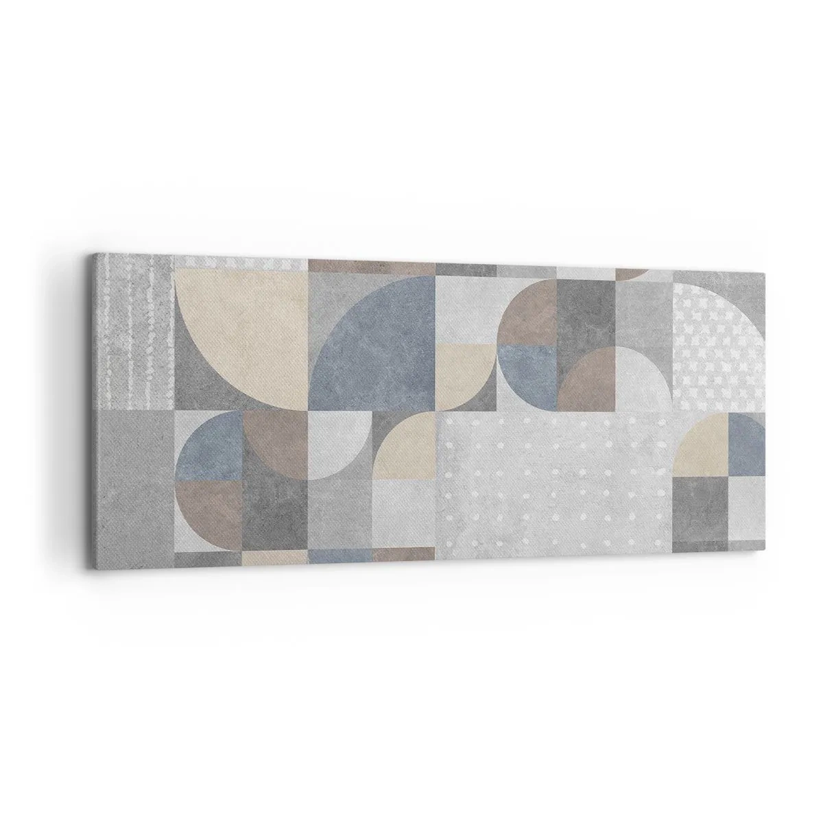 Bild auf Leinwand - Leinwandbild - Geometrisches Muster in Pastelltönen - 120x50cm - Keramische Fantasie - Moderne Wanddekoration für Wohnzimmer und Schlafzimmer ARTTOR