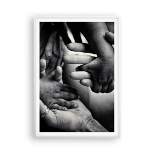 Poster in einem weißen Rahmen - Mensch sein - 70x100 cm