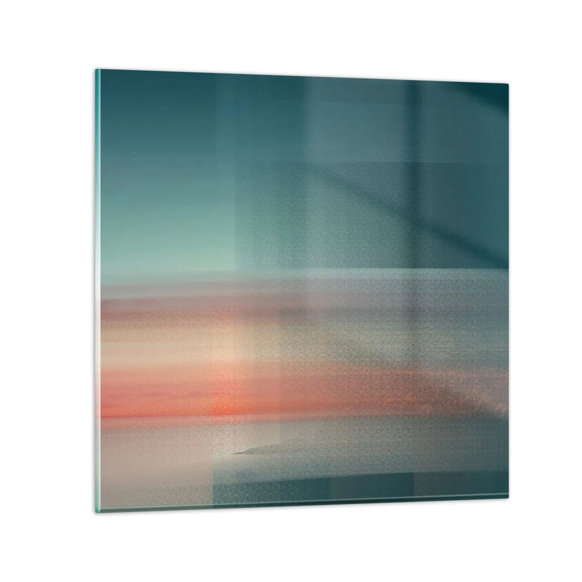 Glasbild - Bild auf glas - Abstraktion: Lichtwellen - 40x40 cm
