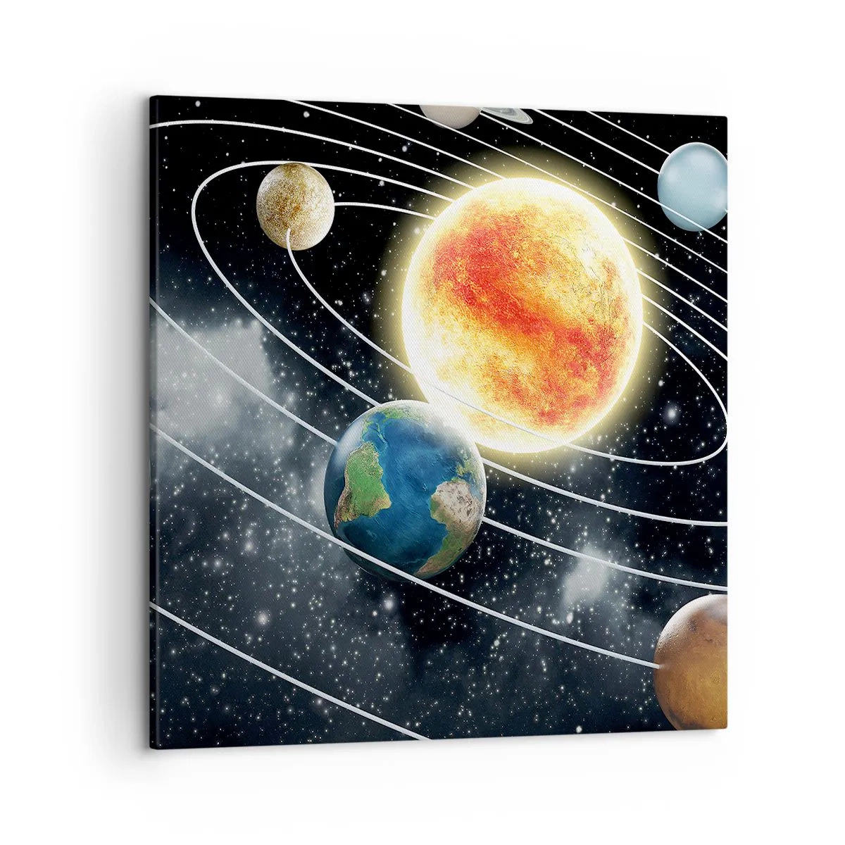 Bild auf Leinwand - Leinwandbild - Kosmischer Tanz - 50x50 cm