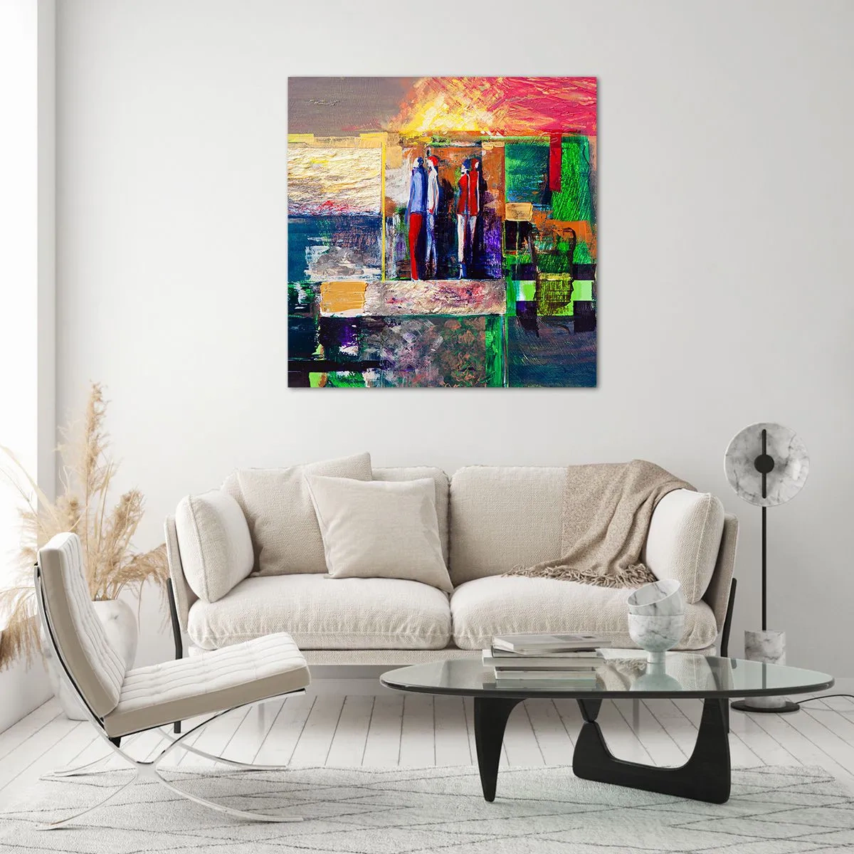 Glasbild - Bild auf glas - Beziehungen und Emotionen - 70x70 cm