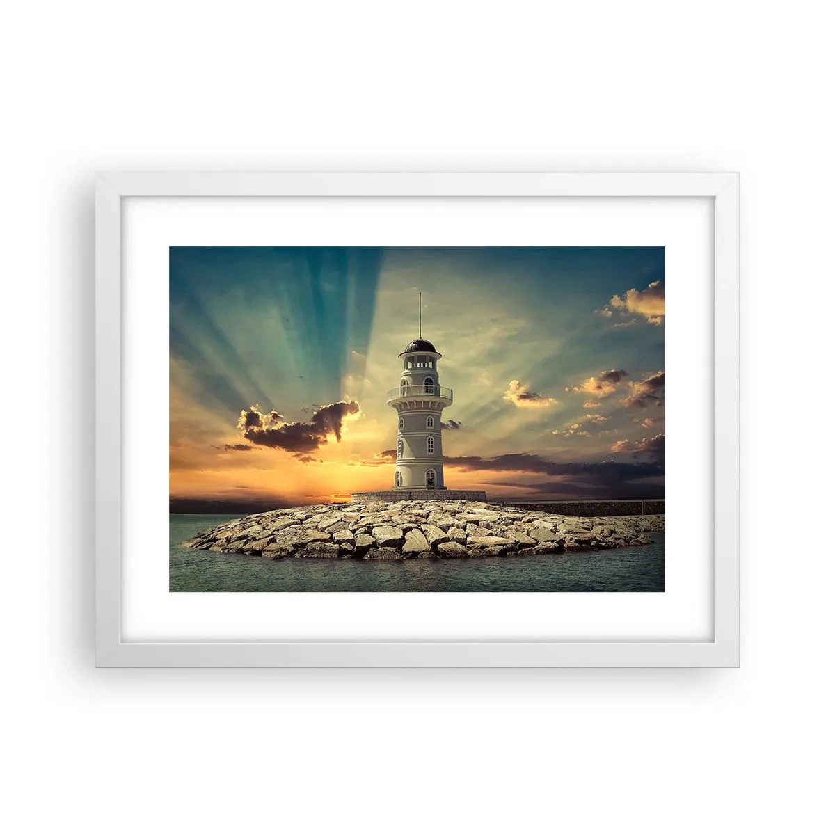 Poster in einem weißen Rahmen - Licht - Gut - Schönheit - 40x30 cm