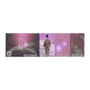 Fototapeten Muster Premium Sand - Einladung in eine andere Welt - lesen Sie! - Grafik, Abstraktion, Stück - 100x30 cm