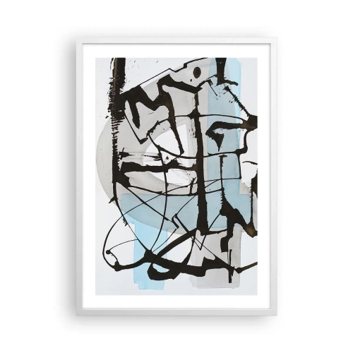 Poster in einem weißen Rahmen - Trotzdem blau - 50x70 cm