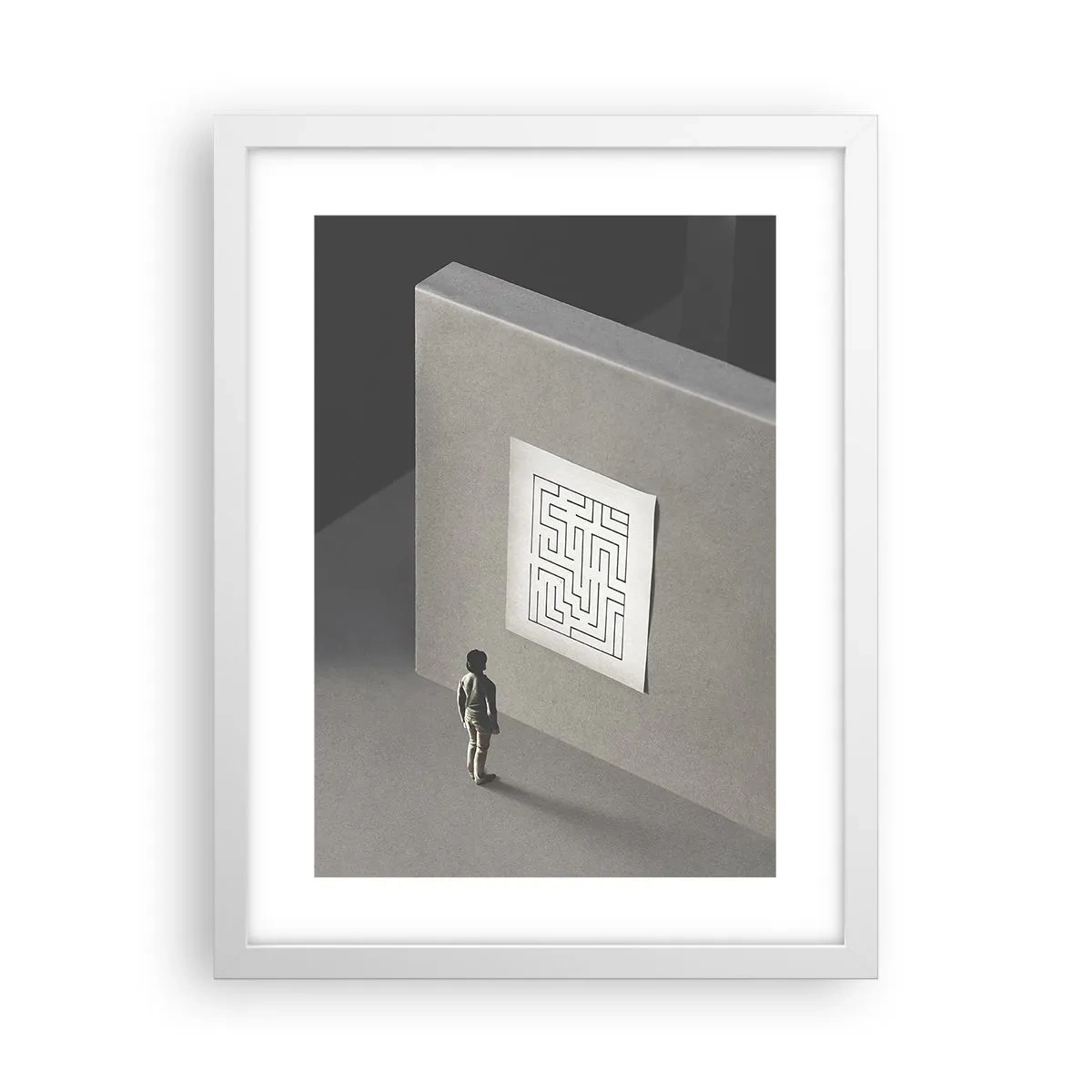 Poster in einem weißen Rahmen - Aber wo bin ich? - 30x40 cm