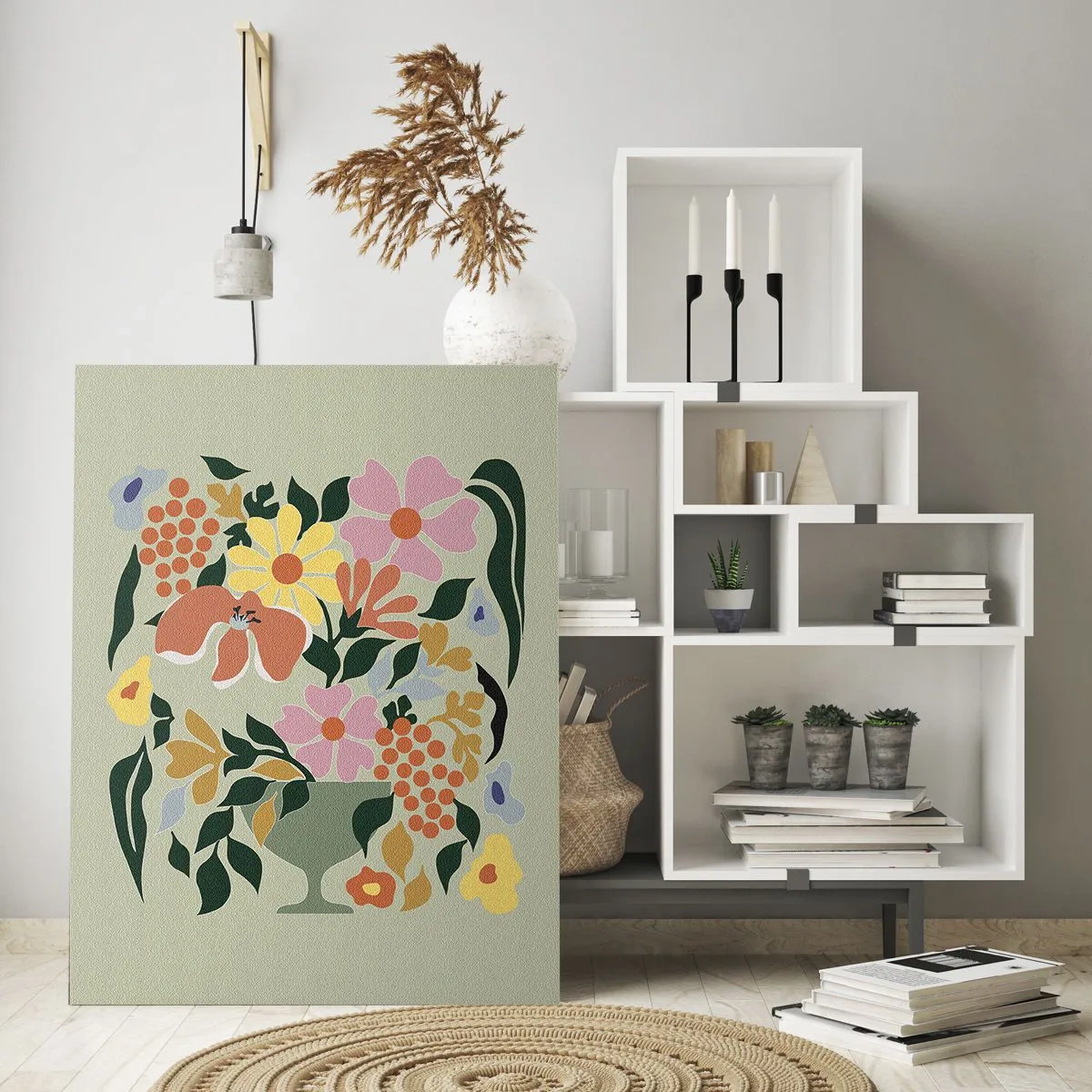 Glasbild - Bild auf glas - Strauß voller Leben - 70x100 cm