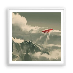 Poster in einem weißen Rahmen - Furchtloser Pionier - 60x60 cm