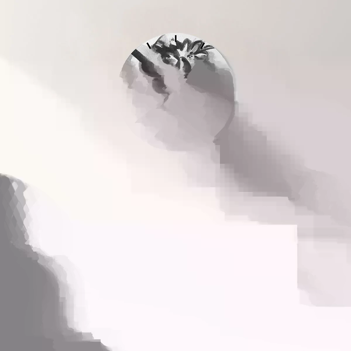 Wanduhr - Glasuhr - Eine Dame mit Charakter - 40x40 cm