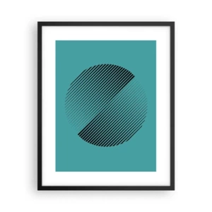 Poster in einem schwarzem Rahmen - Kreis – eine geometrische Variante - 40x50 cm