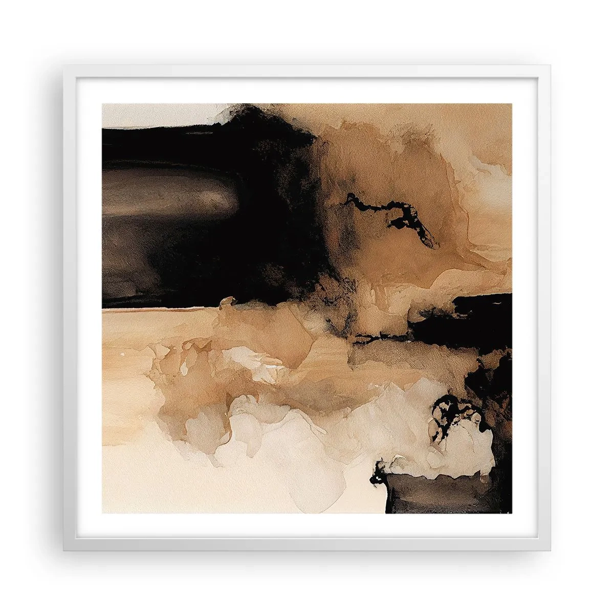 Poster in einem weißen Rahmen - Faszinierende Abstraktion - 60x60 cm