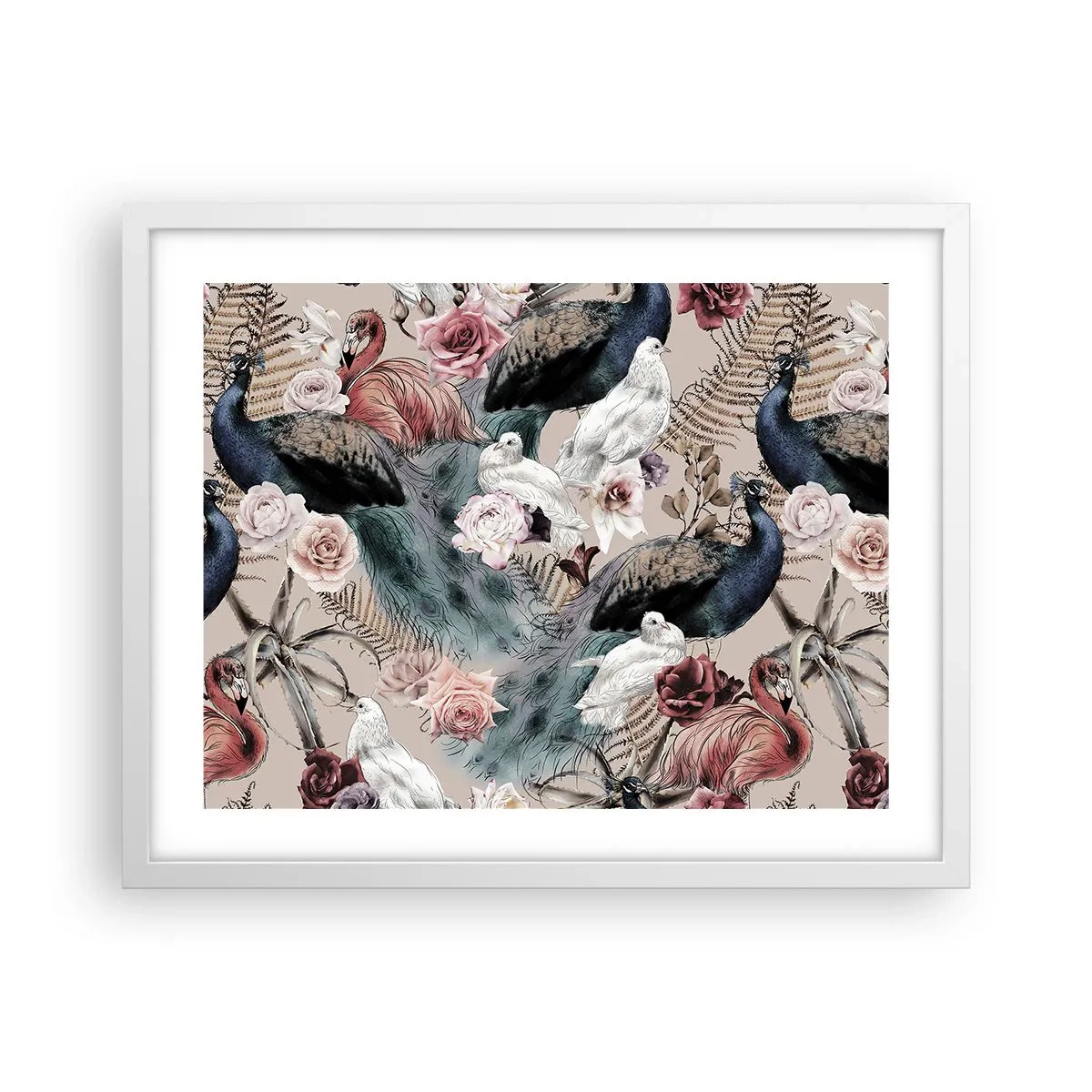 Poster in einem weißen Rahmen - Im Schlossgarten - 50x40 cm