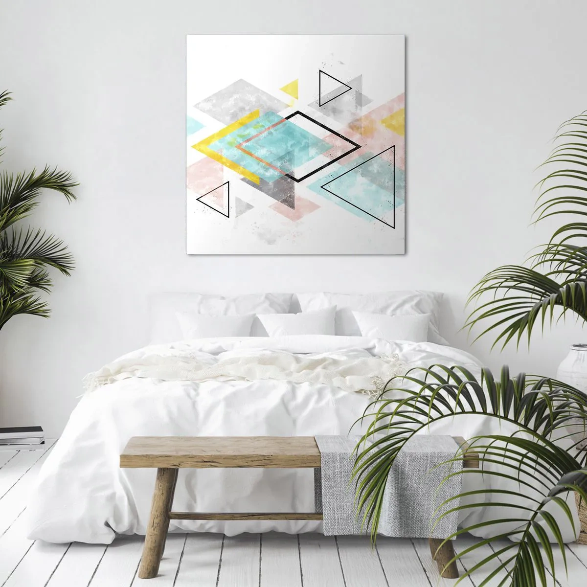 Bild auf Leinwand - Leinwandbild - Geometrisches Spiel - 30x30 cm