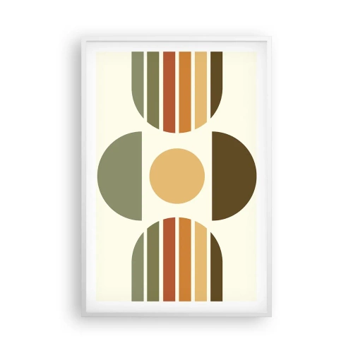 Poster in einem weißen Rahmen - In Erdtönen - 61x91 cm
