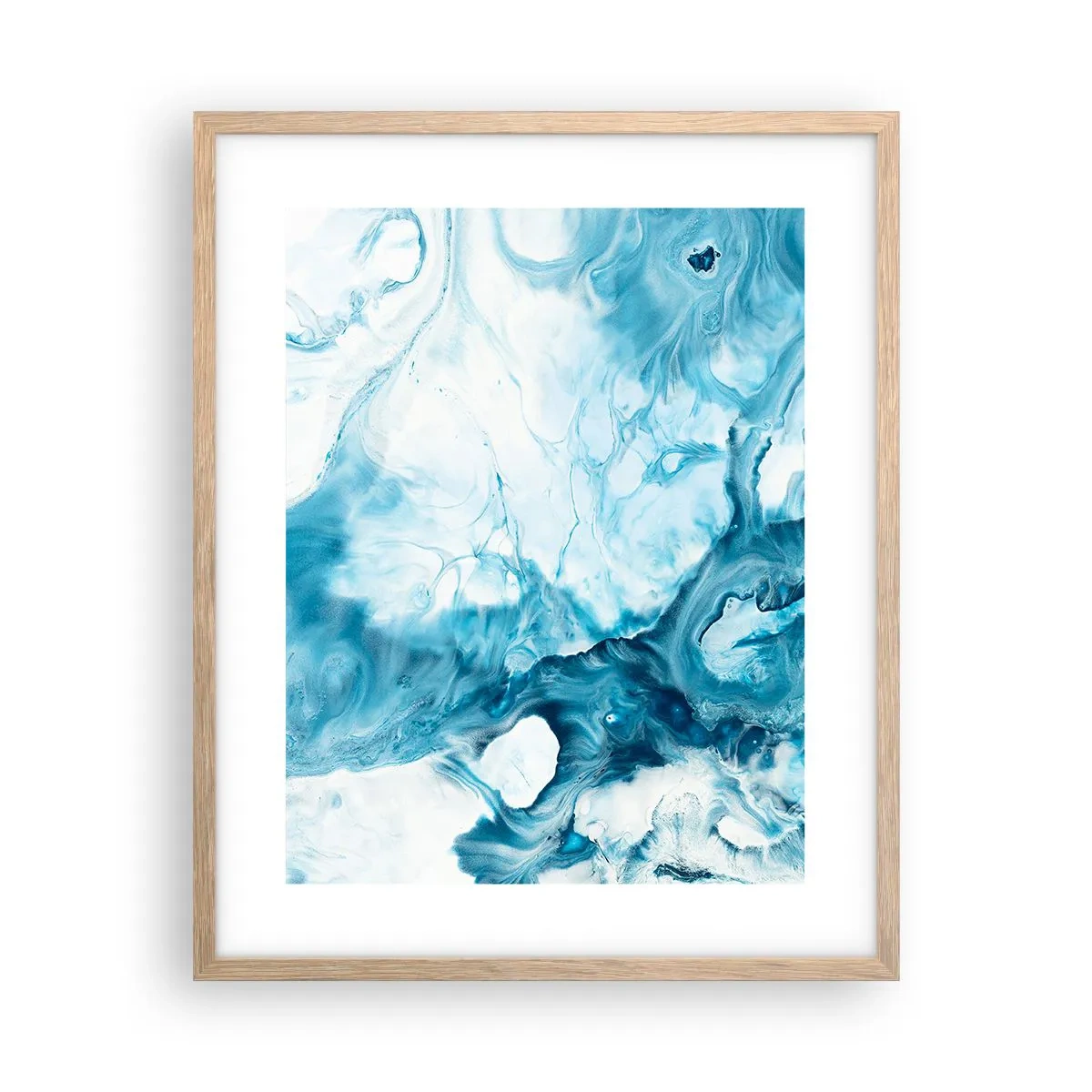 Poster in einem Rahmen aus heller Eiche - Blaues Konzert - 40x50 cm