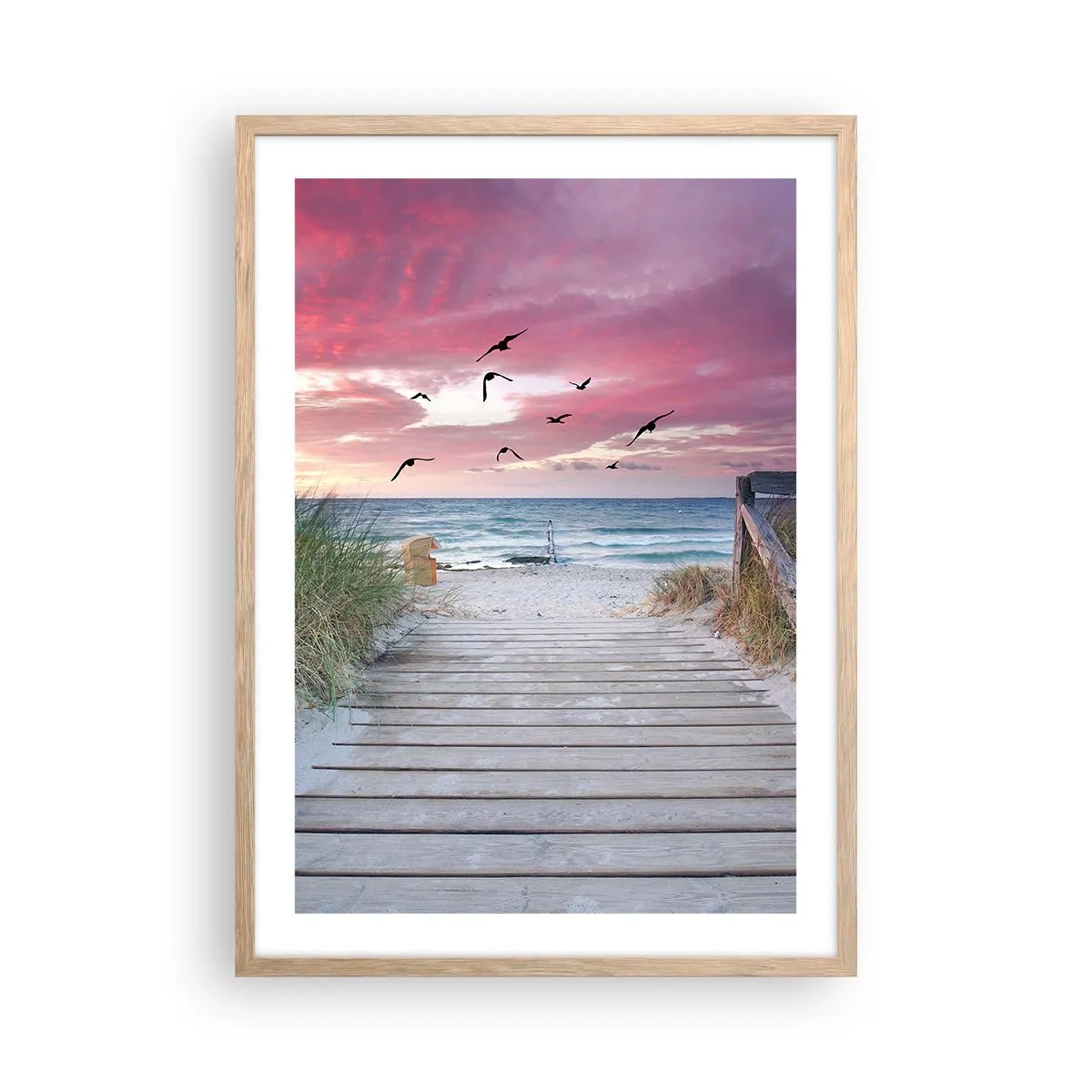 Poster in einem Rahmen aus heller Eiche - Baltischer Eindruck - 50x70 cm