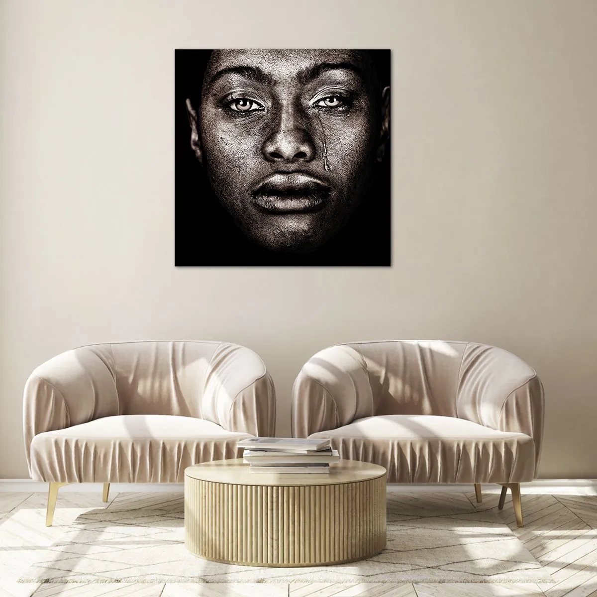 Glasbild - Bild auf glas - Eine Träne - 40x40 cm