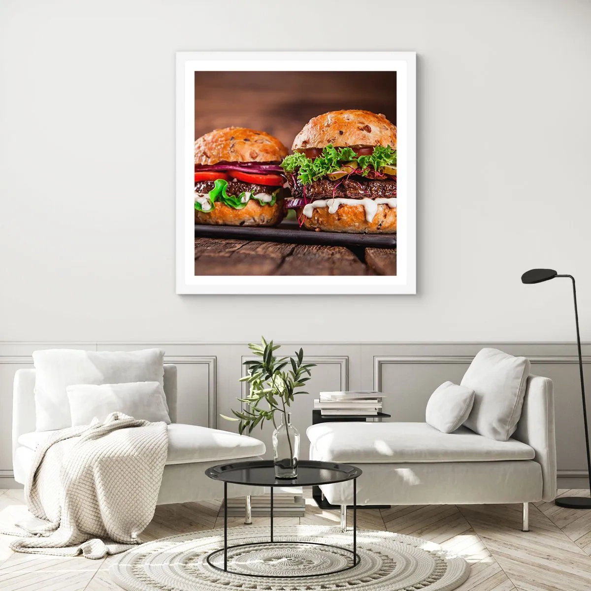 Poster in einem weißen Rahmen - Amerikanischer Traum - 40x40 cm