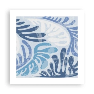 Poster - Blaue Farne - 40x40 cm