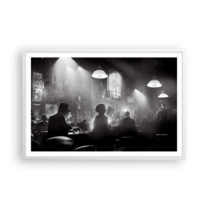 Poster in einem weißen Rahmen - In Jazz-Atmosphäre - 91x61 cm