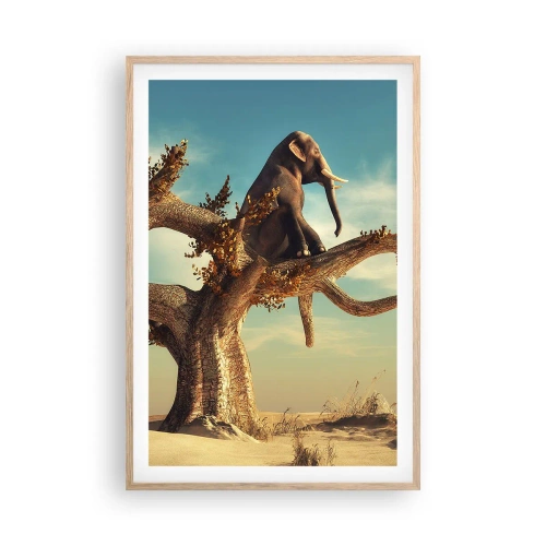 Poster in einem Rahmen aus heller Eiche - Ein neuer Standpunkt - 61x91 cm